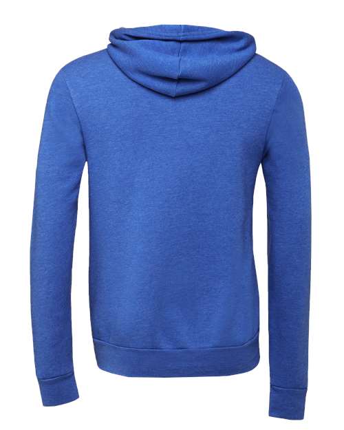 BELLA + CANVAS 3719, Unisex Sponge Fleece Hoodie Sweatshirt, Heather True Royal