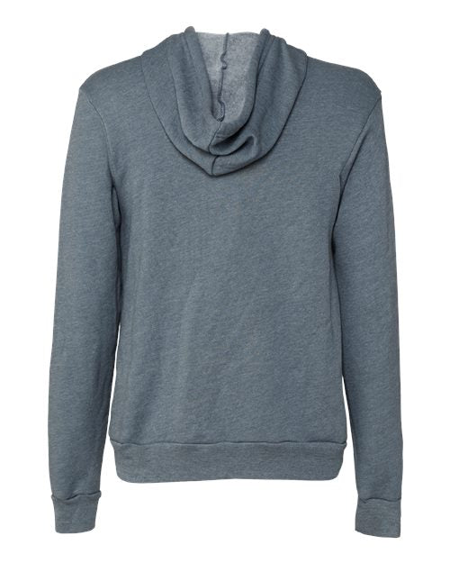 BELLA + CANVAS 3739, Unisex Sponge Fleece Full-zip Hoodie Sweatshirt, Heather Slate