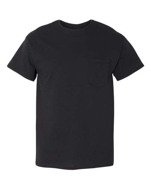 Gildan 5300, Unisex Heavy Cotton Pocket T-shirt, Black