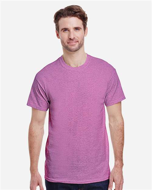 Heavy Cotton T-Shirt | Durable | Everyday Wear - 5000 Heather Radiant Orchid classic fit comfortable Cotton durable everyday wear heavy cotton Polyester printable short sleeve t-shirt T-Shirts - Core unisex
