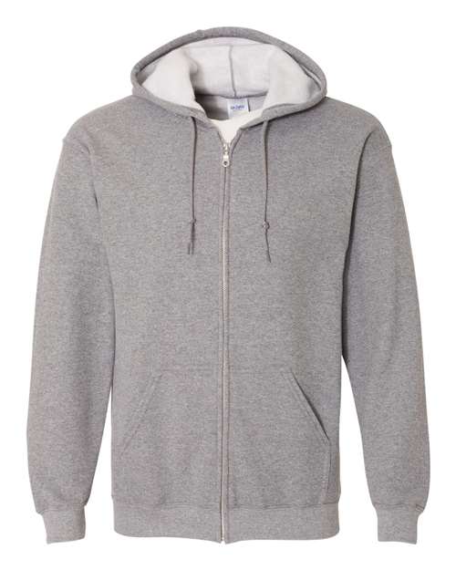 Gildan 18600, Unisex Heavy Blend Full-zip Hooded Sweatshirt, Graphite Heather