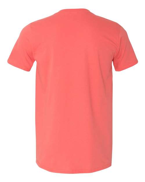 Gildan 64000, Unisex Softstyle T-shirt, Coral Silk
