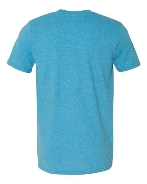 Gildan 64000, Unisex Softstyle T-shirt, Heather Sapphire