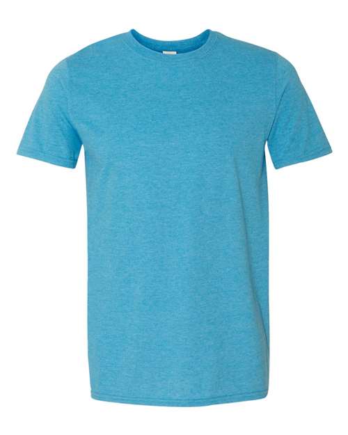 Softstyle Ring-Spun T-Shirt | Comfortable | Unisex - 64000 Heather Sapphire casual comfortable cotton everyday wear Polyester printable ring-spun softstyle t-shirt T-Shirts - Core unisex