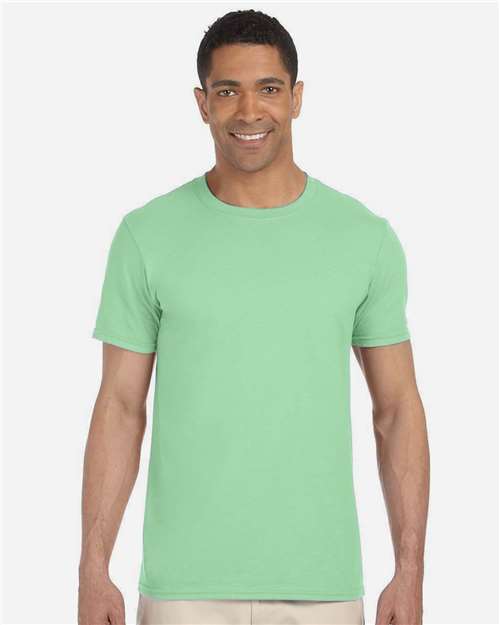 Softstyle Ring-Spun T-Shirt | Comfortable | Unisex - 64000 Mint Green casual comfortable cotton everyday wear Polyester printable ring-spun softstyle t-shirt T-Shirts - Core unisex
