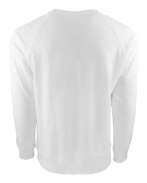Next Level 9000, Unisex Laguna Raglan Crewneck Sweatshirt, White