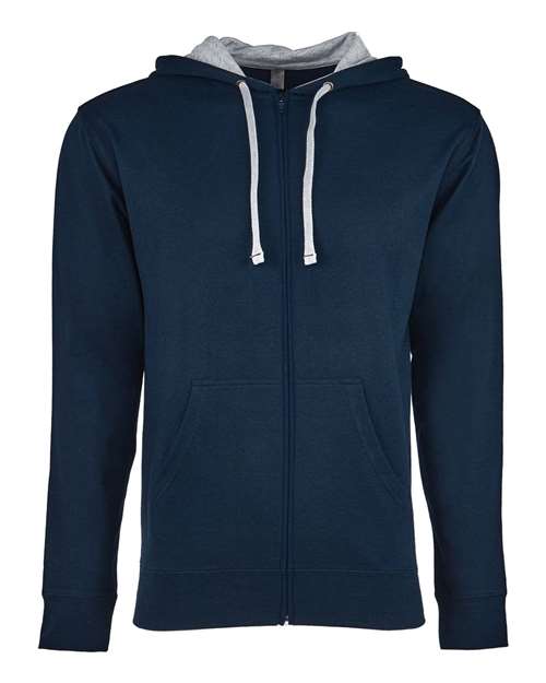 Unisex Laguna Full-Zip Hoodie Sweatshirt - - 4867 Midnight Navy Heather Grey 40018 9601 Adult Best Selling Brands Blends CA New ab Cotton - Over 50% Cozy Pairings Cuffed / Cuffs Fleece Fleece - Premium - Hood Full-Zips Go To Fashion Hooded Mens & Unisex Next Level No Visible Logos Ribbed Sweatshirts & Fleece Tear Away Tops Unisex Zips