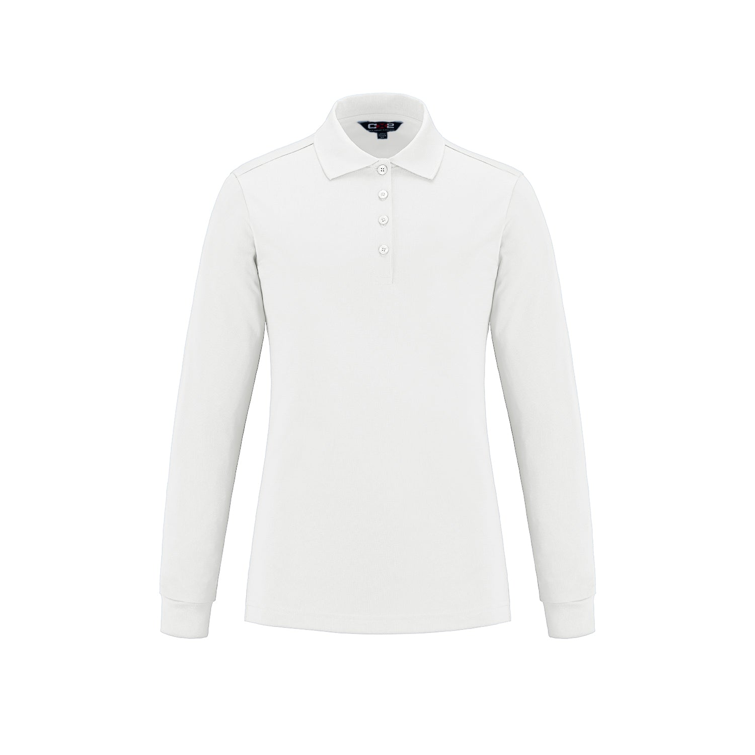S05738 - Birdie - Ladies Long Sleeve Pique Mesh Polo White 5738 Ladies team Women