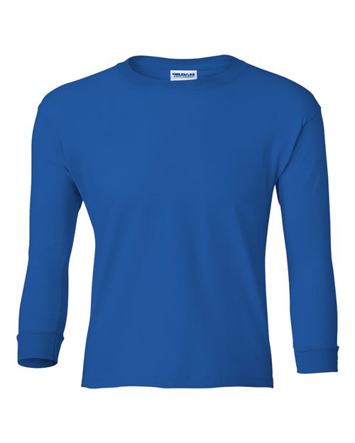 Ultra Cotton® Youth Long Sleeve T-Shirt - - 583 2400B 34060 6-6.9 oz Best Selling Brands Cotton Cotton - 100% Cotton - Over 50% Crewneck Cuffed / Cuffs Gildan Go To Basics Long Sleeves No Visible Logos Regular (5-6 oz) School & Team Screen Print Self Collar Side Seams T-Shirts T-Shirts - Long Sleeve Tear Away Tops Unisex Youth