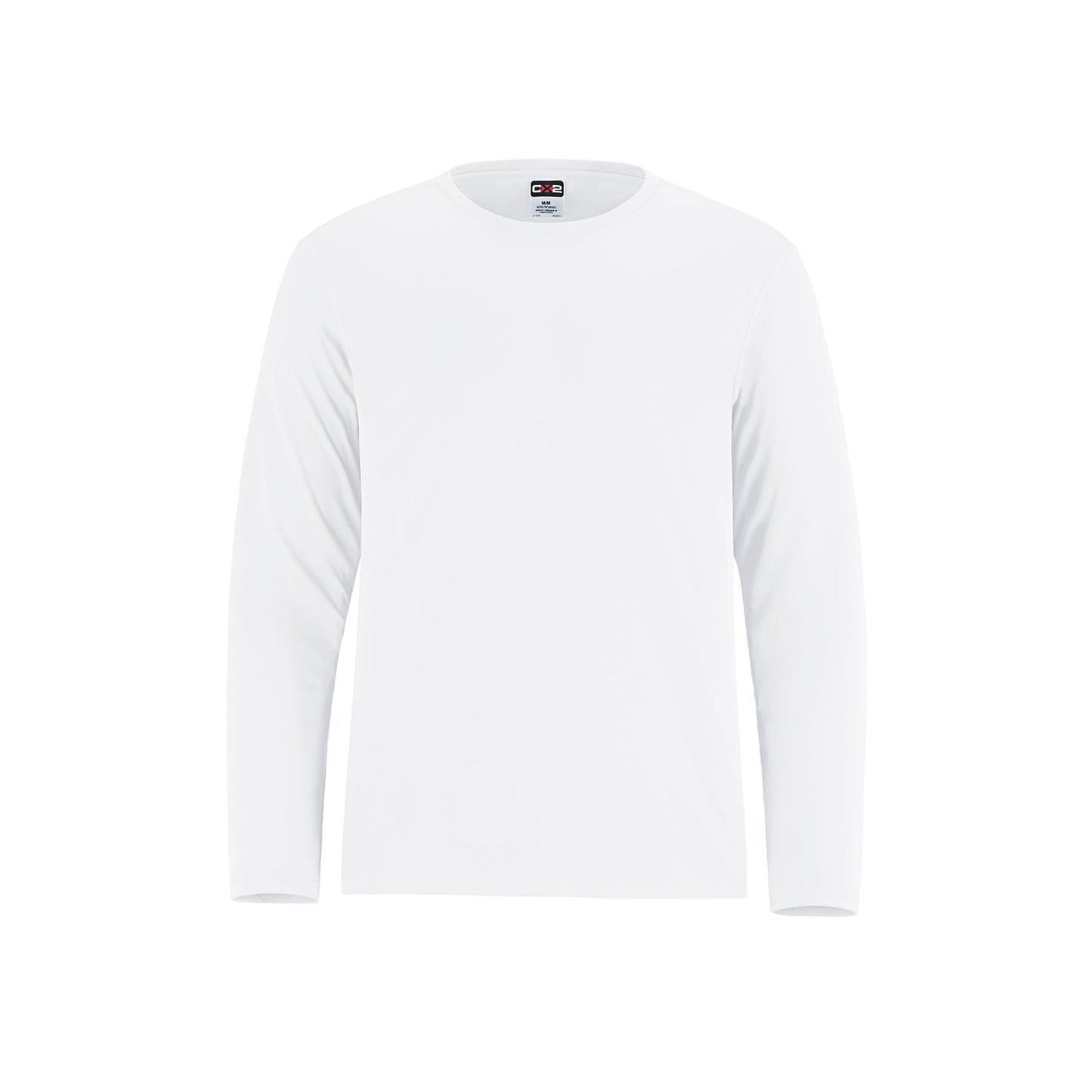 S05937 - Shore - Adult Performance Long Sleeve Crewneck T-Shirt White 100% Polyester Carbon Peached 5937 adult CX2 dry fit dryfit mens s350 S350LS soccer soccer jerseys team