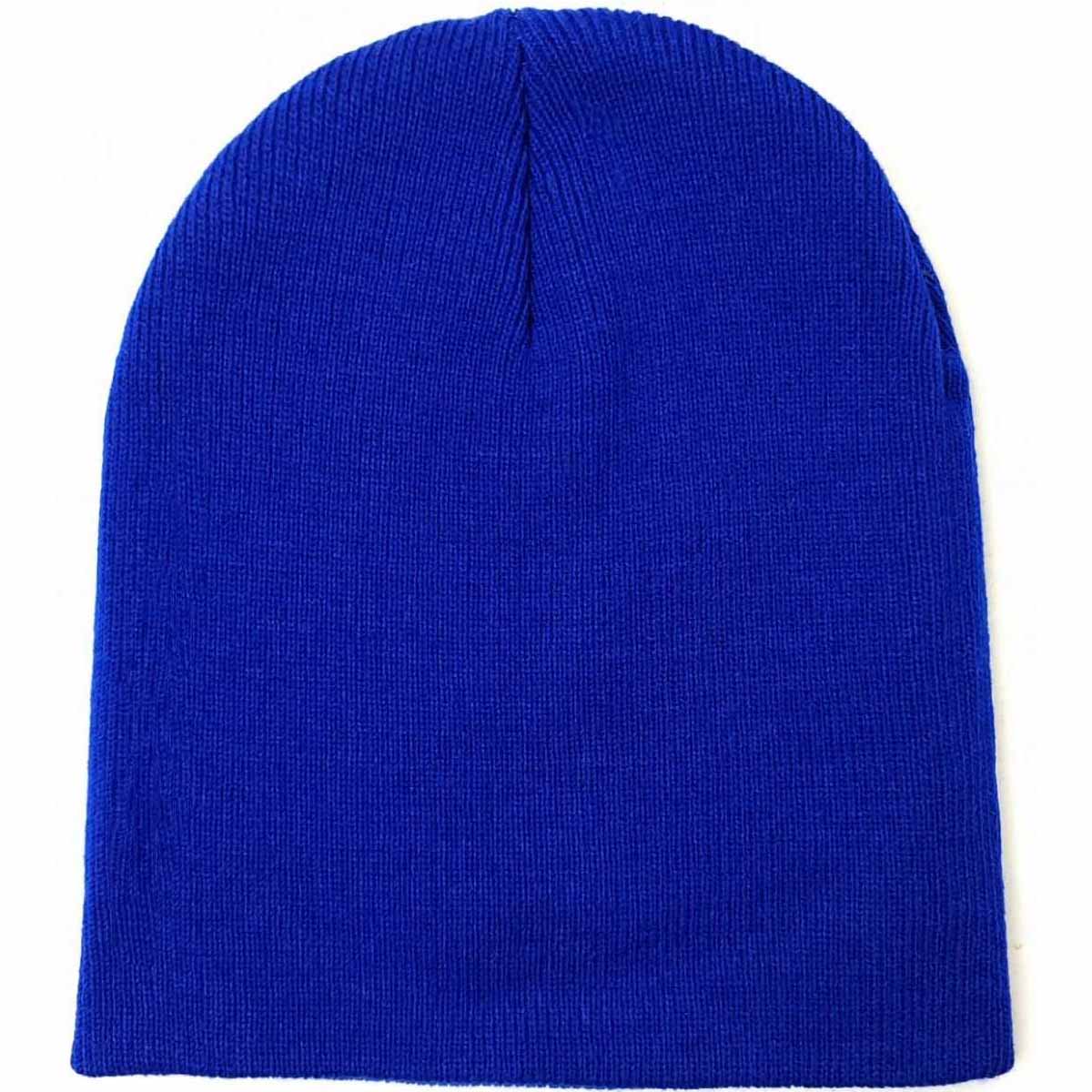 Plain Beanie - No Cuff Royal OSFA Dozen Special