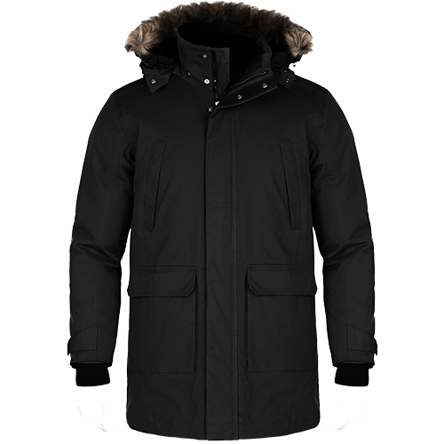 L06100 - Ultimate - Men's Cold Weather Parka w/ Detachable Hood Black 6100 adult Heritage 54 mens winter coat