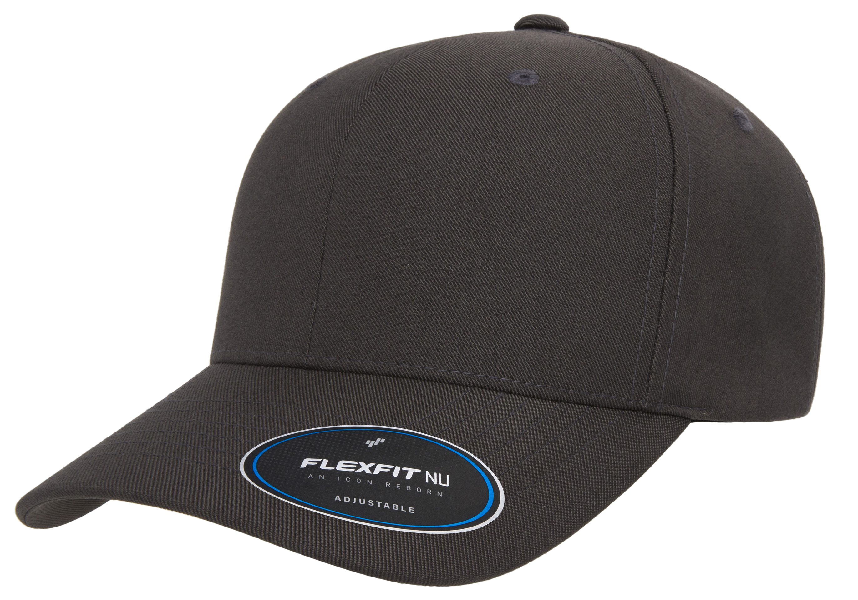 F06110 - Flexfit Nu Adjustable Cap Charcoal 06110 5-panel 6110 __label:IN-STOCK snap back yukon yupoong