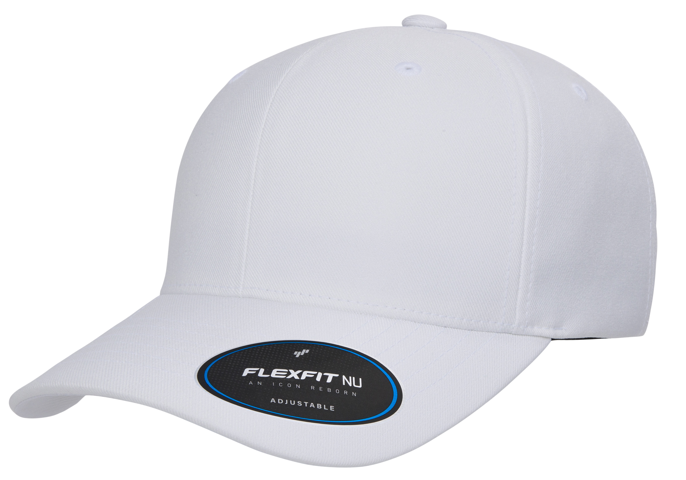 F06110 - Flexfit Nu Adjustable Cap White 06110 5-panel 6110 __label:IN-STOCK snap back yukon yupoong