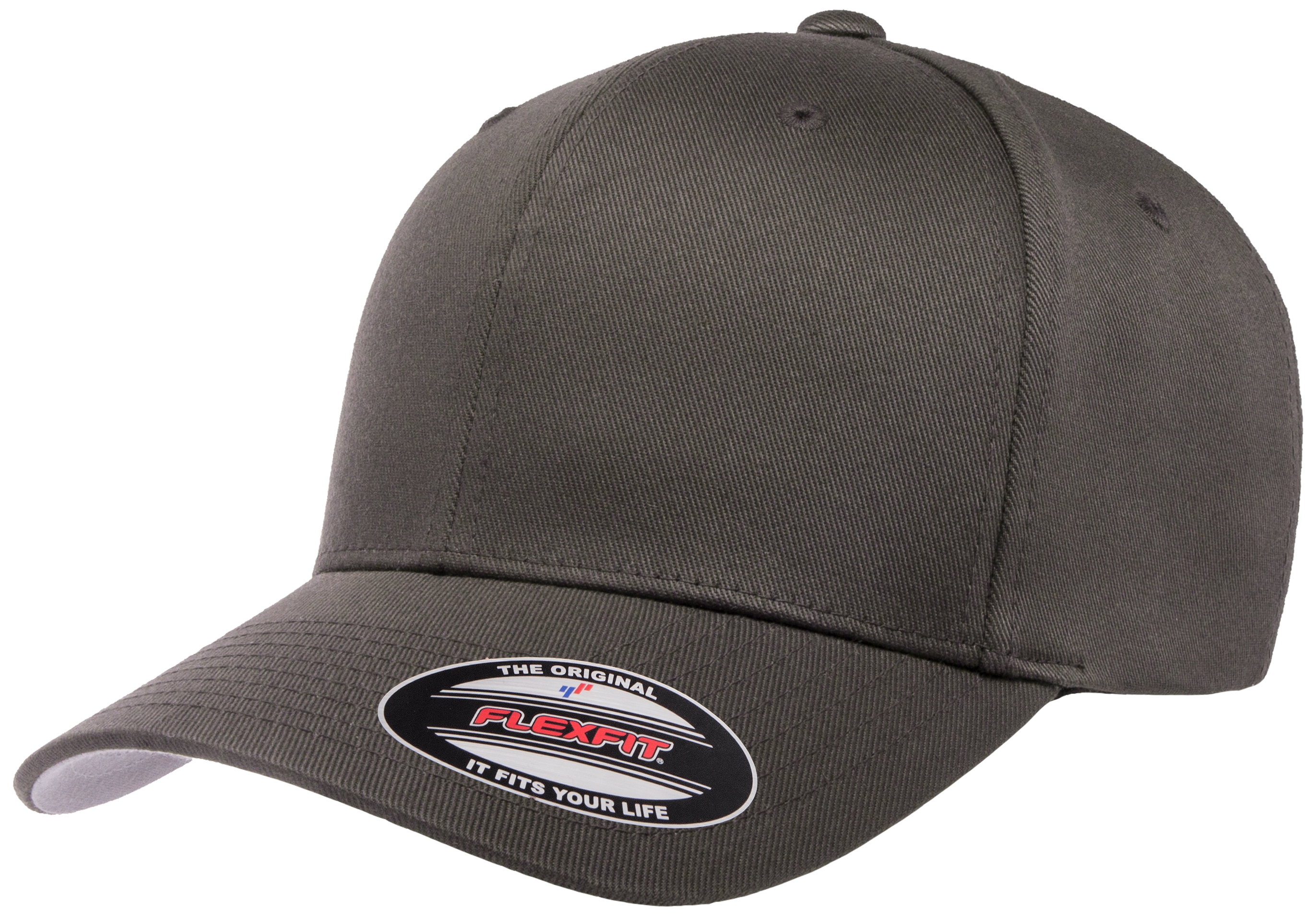 F06277 - FlexFit Wooly Combed Fitted Cap Charcoal 06277 6277 __label:IN-STOCK fitted fitted cap