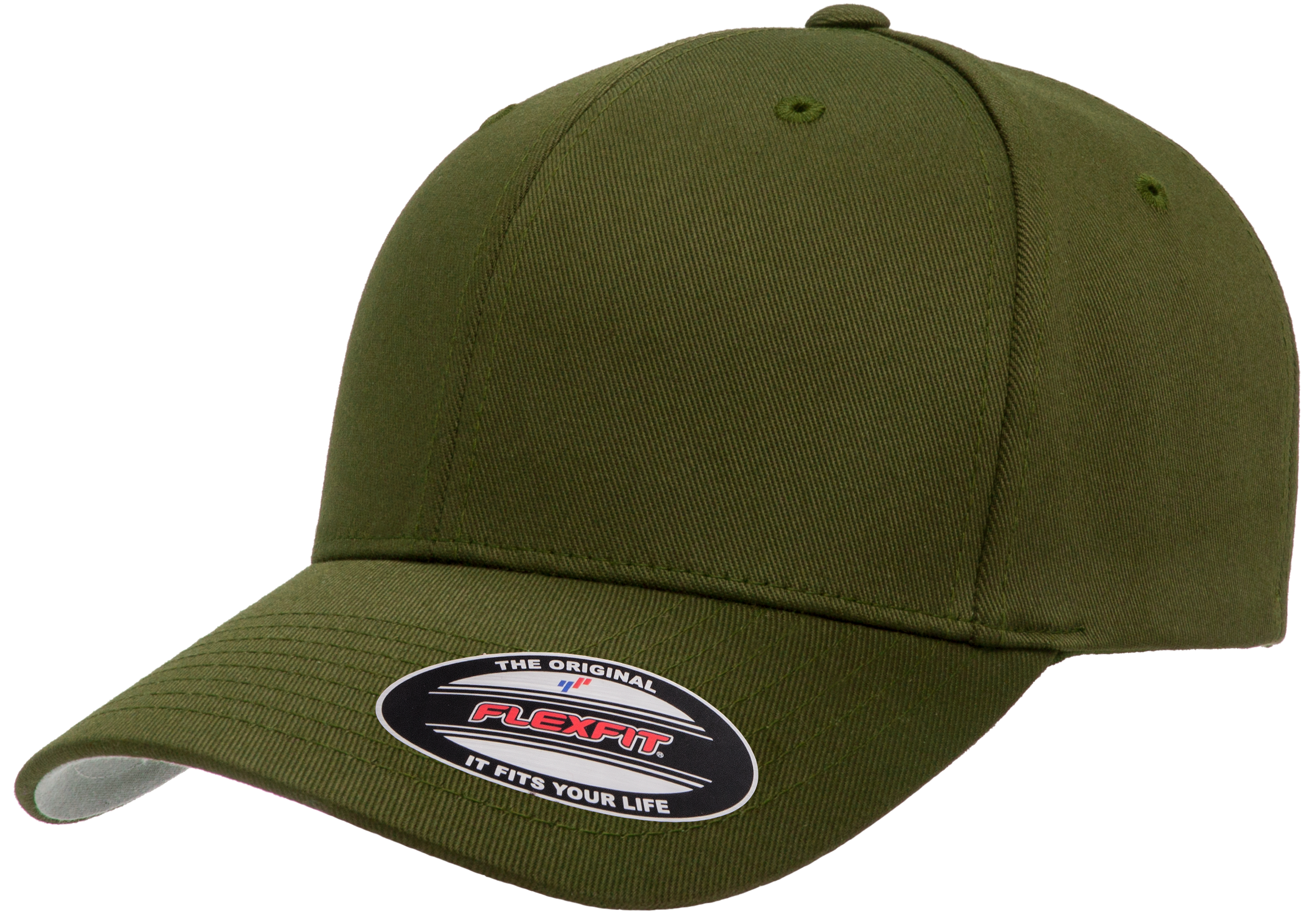 F06277 - FlexFit Wooly Combed Fitted Cap Olive 06277 6277 __label:IN-STOCK fitted fitted cap