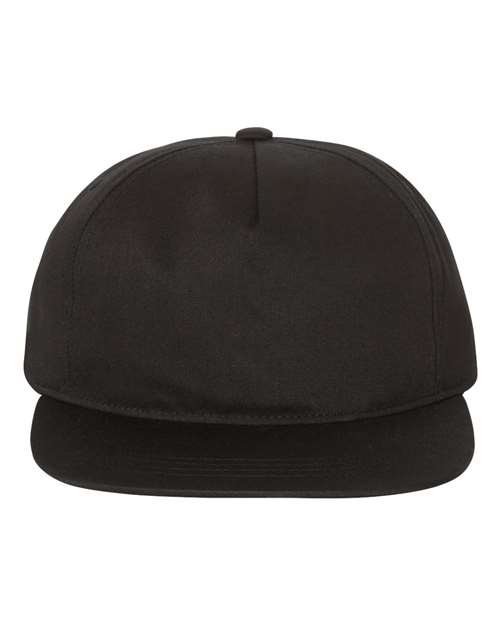 Lightly-Structured Five-Panel Snapback Cap - - 5766 Black Adjustable 44495 6502 Adjustable Adult Blends Cotton Cotton - Over 50% Fitness and Wellness Five-Panel Go To Fashion Hats Headwear Mens & Unisex Mid Profiles No Visible Logos One Size Open Backs Polyester Pre-Curved Visor School & Team Snapback Structured What's New CA YP Classics