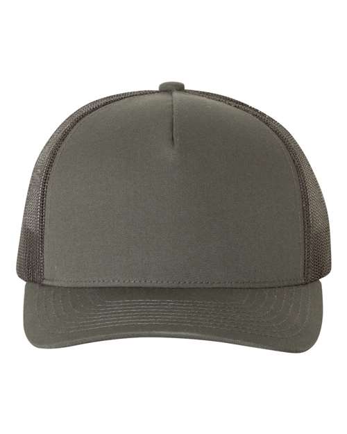 Five-Panel Retro Trucker Cap - - 5768 Charcoal Adjustable 44595 6506 Adjustable Adult Blends Company Store Hats Company Store Headwear Company Store Style Guide Fitness and Wellness Five-Panel Go To Fashion Hats Headwear Mens & Unisex Mesh Back Mid Profiles No Visible Logos Nylon One Size Open Backs Polyester Pre-Curved Visor School & Team Snapback Structured Truckers WSG '90s/'00s Nostalgia WSG 2023 Winter Style Guide WSG Retail Trends YP Classics