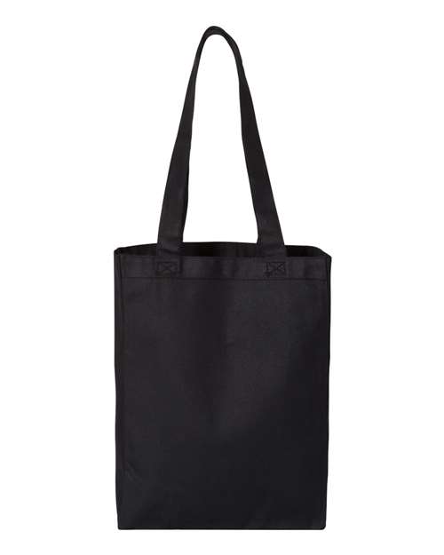 Q-Tees Q1000, 12l Gussetted Shopping Bag, Black