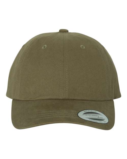 YP Classics 6245PT, Peached Cotton Twill Dad Hat, Loden