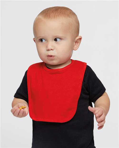 Rabbit Skins 1005, Infant Premium Jersey Bib, Red