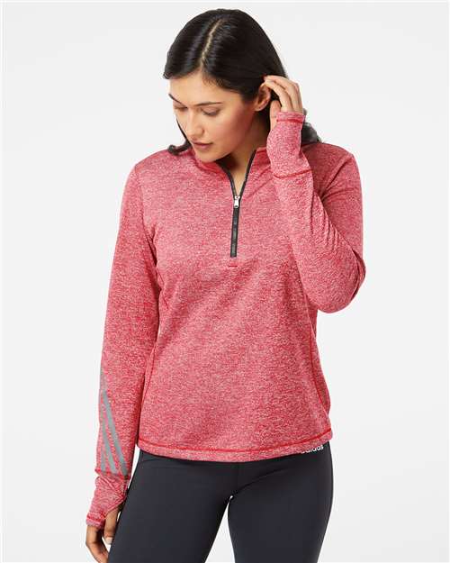 Women's Brushed Terry Heathered Quarter-Zip Pullover -  - 6096 - Toronto Screen Printing- Color