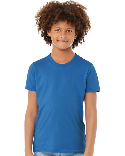 BELLA + CANVAS 3001Y, Youth Jersey Tee, Columbia Blue