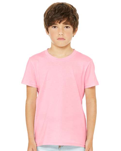 BELLA + CANVAS 3001Y, Youth Jersey Tee, Pink