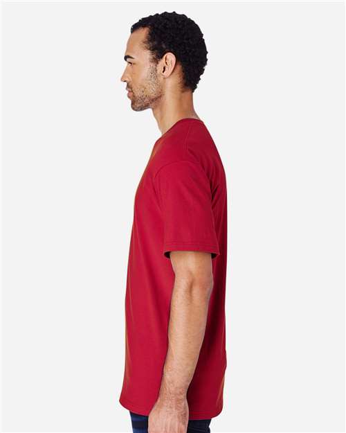 Gildan H000 Unisex Hammer™ T-Shirt Cotton Cotton-Poly Blend Midweight Moisture-Wicking Polyester Premium Regular Fit Short Sleeves Sport / Athletic T-Shirts Tear-Away Label Tops Womens Womens Tops Woven Shirts