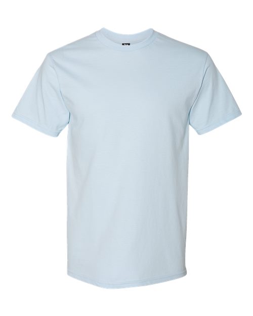 Gildan H000 Unisex Hammer™ T-Shirt Chambray Cotton Cotton-Poly Blend Midweight Moisture-Wicking Polyester Premium Regular Fit Short Sleeves Sport / Athletic T-Shirts Tear-Away Label Tops Womens Womens Tops Woven Shirts