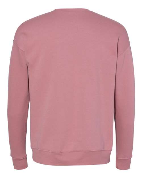 BELLA + CANVAS 3945, Unisex Sponge Fleece Drop Shoulder Crewneck Sweatshirt, Mauve