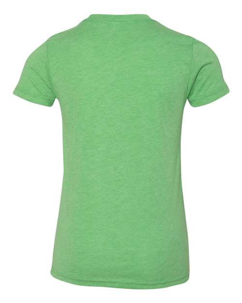 BELLA + CANVAS 3413Y, Youth Triblend Tee, Green Triblend