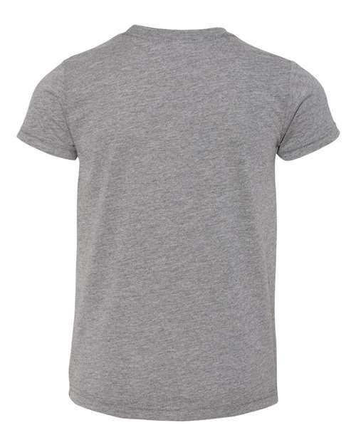 BELLA + CANVAS 3413Y, Youth Triblend Tee, Grey Triblend