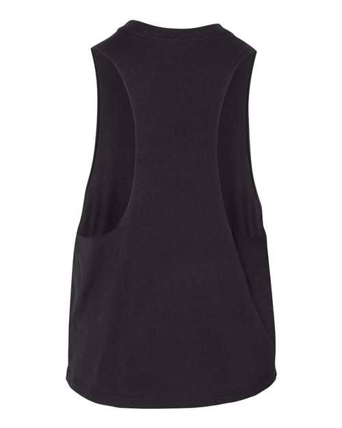 BELLA + CANVAS 6682, Women's Racerback Crop Tank, Solid Black Blend