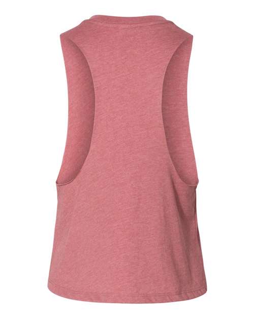 BELLA + CANVAS 6682, Women's Racerback Crop Tank, Heather Mauve
