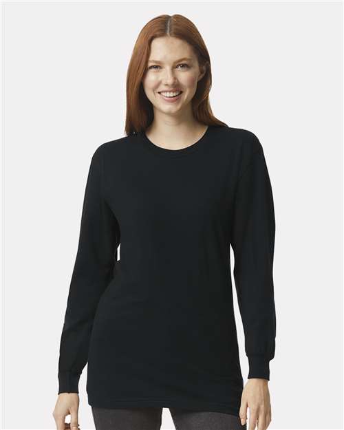 American Apparel 2007, Unisex Fine Jersey Long Sleeve Tee, Black