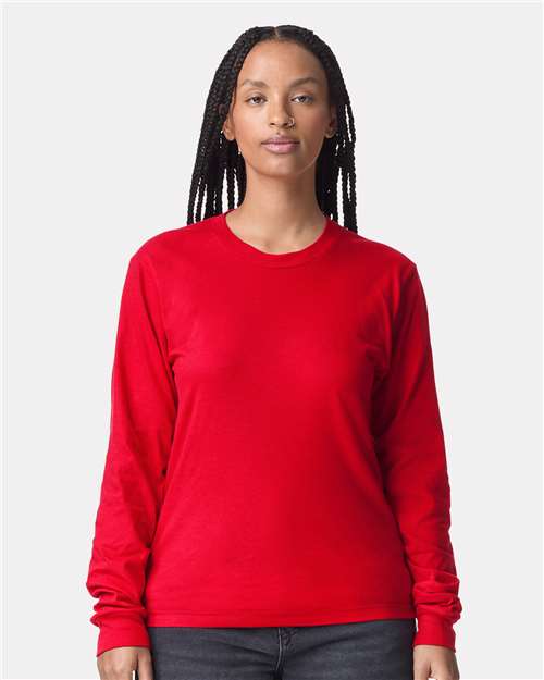 American Apparel 2007, Unisex Fine Jersey Long Sleeve Tee, Red