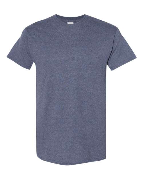 Heavy Cotton T-Shirt | Durable | Everyday Wear - 5000 Heather Navy classic fit comfortable Cotton durable everyday wear heavy cotton Polyester printable short sleeve t-shirt T-Shirts - Core unisex