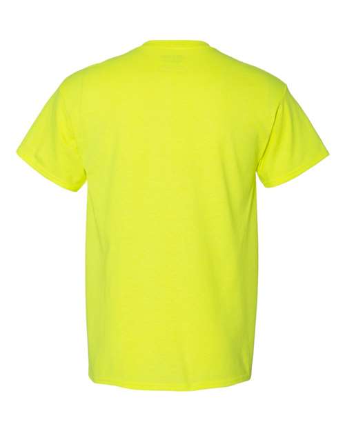 Gildan 8300, Unisex Dryblend Pocket T-shirt, Safety Green