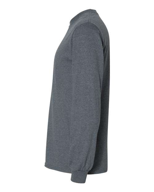 Gildan 8400, Unisex Dryblend 50/50 Long Sleeve T-shirt, Dark Heather