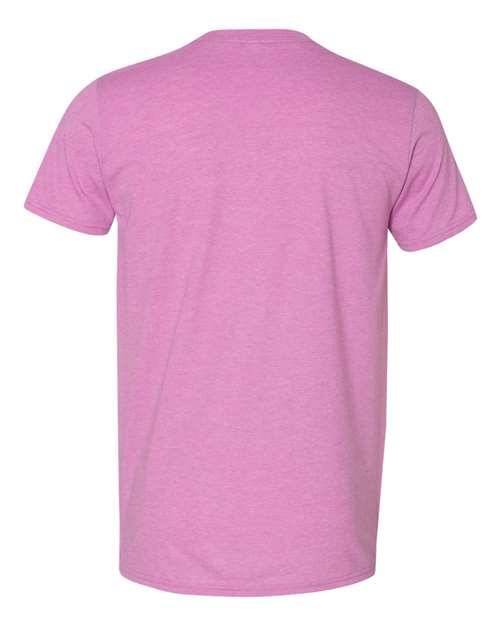 Gildan 64000, Unisex Softstyle T-shirt, Heather Radiant Orchid