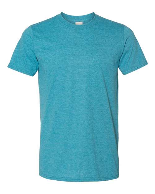 Softstyle Ring-Spun T-Shirt | Comfortable | Unisex - 64000 Heather Galapagos Blue casual comfortable cotton everyday wear Polyester printable ring-spun softstyle t-shirt T-Shirts - Core unisex