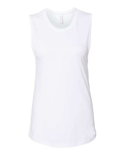 BELLA + CANVAS 6003, Women's Jersey Muscle Tank, White