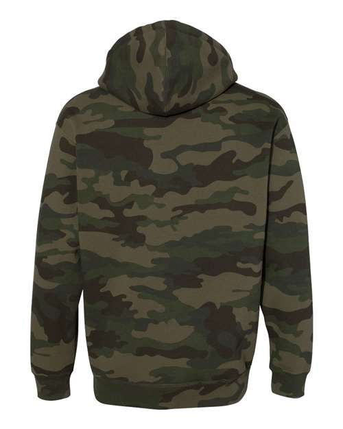 Independent Trading Co. IND4000, Unisex Heavyweight Hooded Sweatshirt, Forest Camo