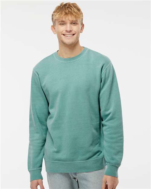 Independent Trading Co. PRM3500, Unisex Midweight Pigment-dyed Crewneck Sweatshirt, Pigment Mint