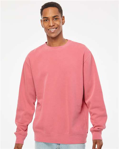 Independent Trading Co. PRM3500, Unisex Midweight Pigment-dyed Crewneck Sweatshirt, Pigment Pink