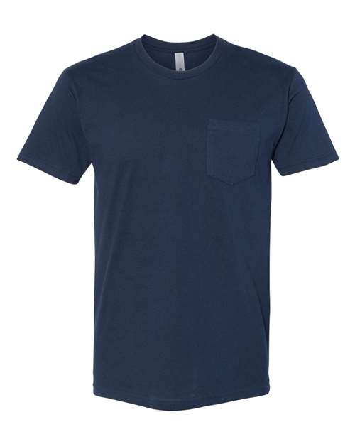 Unisex Cotton Pocket T-Shirt - - 6791 Midnight Navy 21618 3605 4-4.9 oz Adult Best Selling Brands CA New ab Cotton Cotton - 100% Cotton - Combed Cotton - Over 50% Cotton - Ringspun Crewneck Eco-Friendly Fashion T-Shirts Fitted Go To Fashion Jersey Light (Under 5 oz) Mens & Unisex Next Level No Visible Logos Pockets Short Sleeves Side Seams Socially Conscious Manufacturing Sustainable Manufacturing Sustainable Styles T-Shirts T-Shirts - Premium Tear Away Tops Unisex