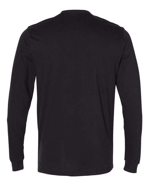Next Level 6411, Unisex Sueded Long Sleeve Tee, Black