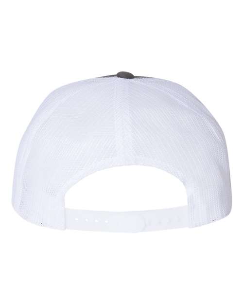 YP Classics 6006, Classic Five-panel Trucker Cap, Charcoal/ White
