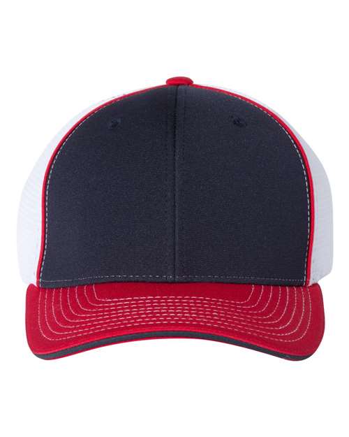 Pulse Sportmesh R-Flex Cap - - 6461 Navy White Red Tri S M 172 90395 Adult Athletics Best Selling Brands Closeout Company Store Hats Company Store Headwear Company Store Style Guide Fitness and Wellness Fitted Go To Fashion Hats Headwear Mens & Unisex Mesh Mesh Back Mid Profiles Moisture-Management Performance Polyester Pre-Curved Visor Richardson School & Team Six-Panel Structured Truckers Value Fashion